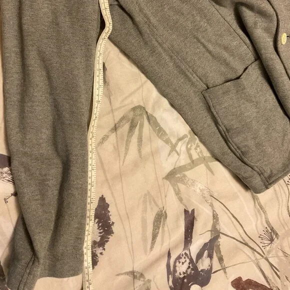 Massimo Dutti Grey Knit Blazer Jacket 48R Soft Tailored Casual - Picture 7 of 11